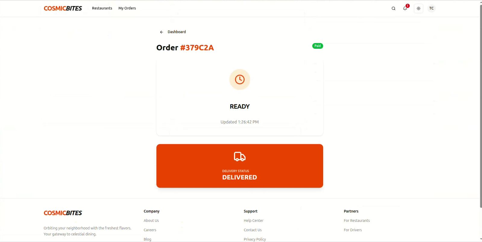 CosmicBytes: Food Delivery Aggregator — screenshot 8