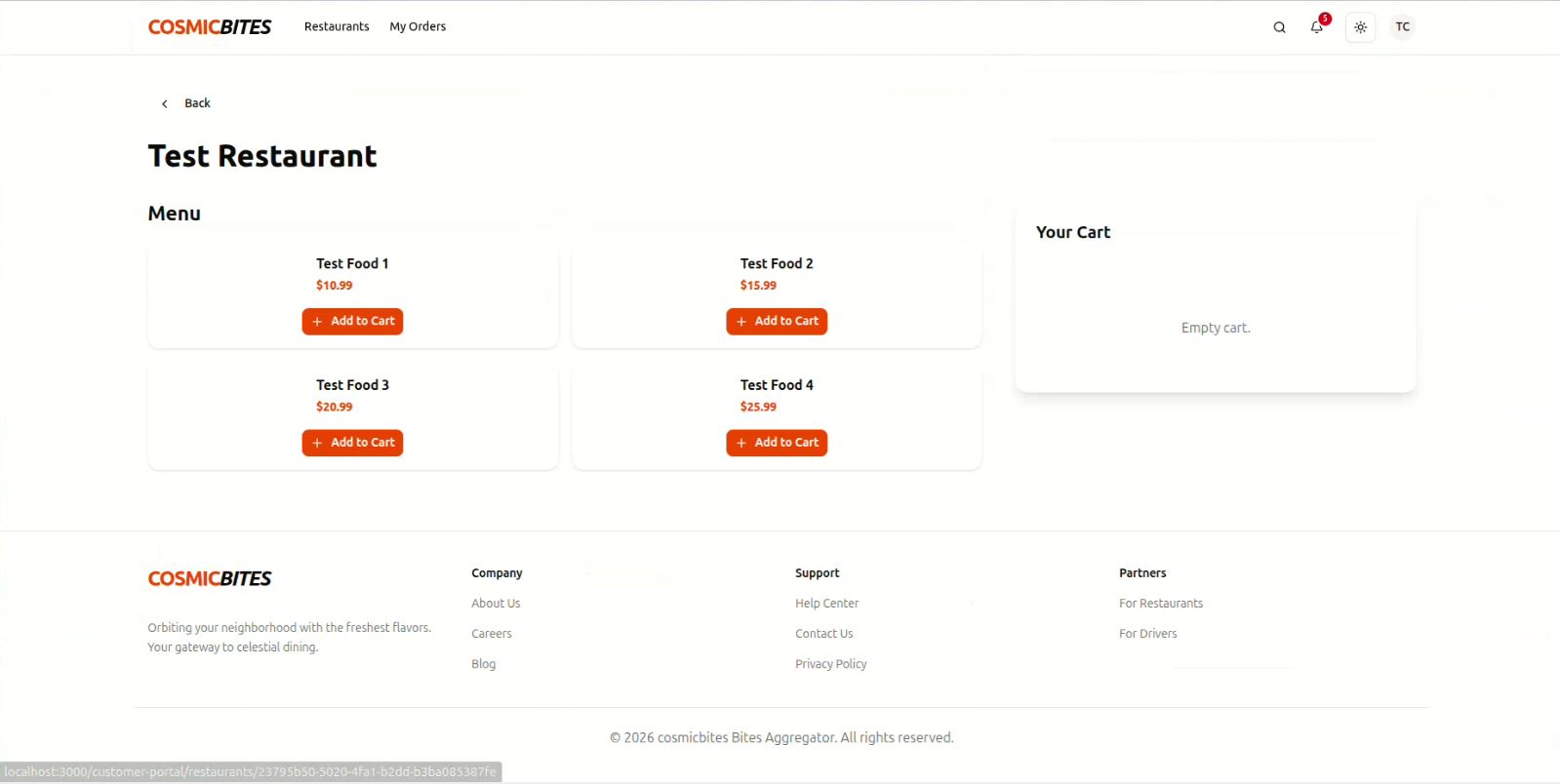CosmicBytes: Food Delivery Aggregator — screenshot 9