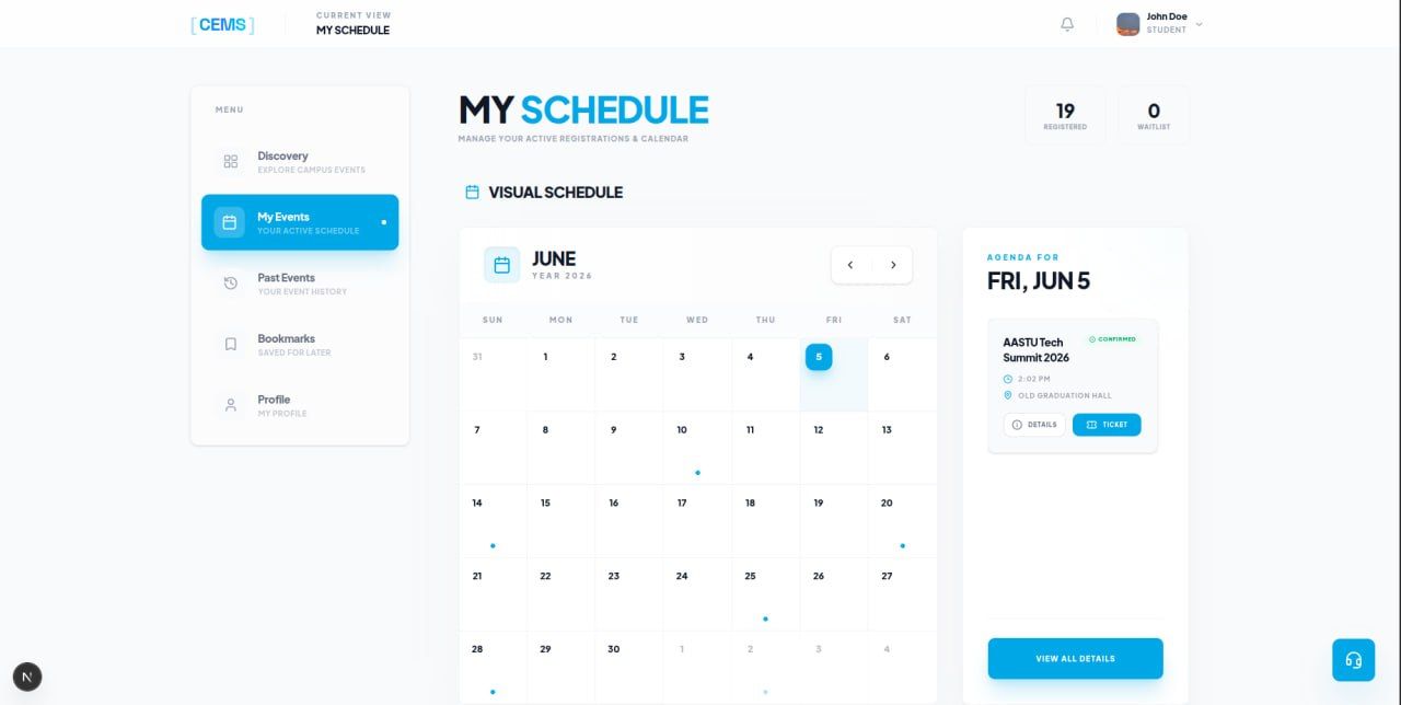 CEMS: AASTU Campus Event Management System — screenshot 8