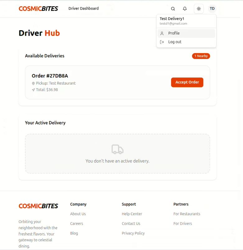 CosmicBytes: Food Delivery Aggregator — screenshot 17