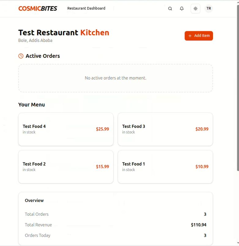 CosmicBytes: Food Delivery Aggregator — screenshot 14